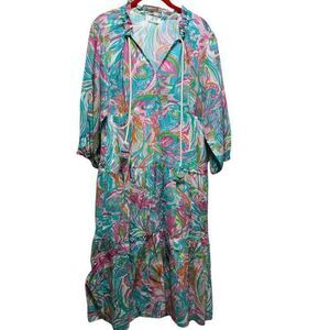 Boho Anna Kay Rachel‎ Midi Dress Bohemian Summer Beach Flowy Chiffon Size S/M?